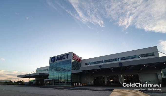 인천공항 AACT 제1화물터미널 물류창고 전경.