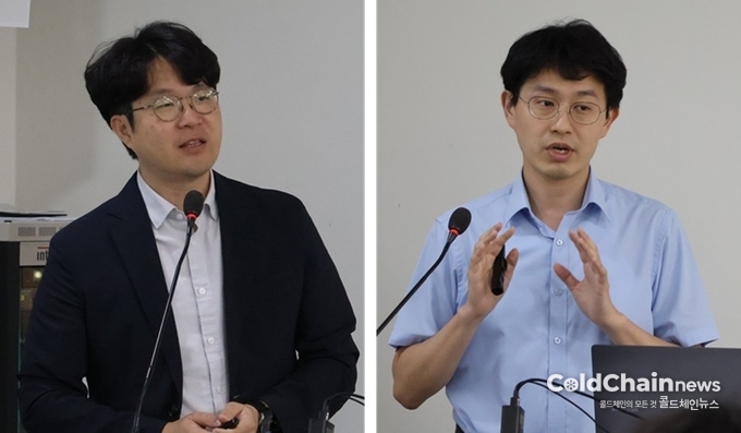이상민 기계연 미래농생명공학연구단 단장(좌), 김영상 기계연 무탄소발전연구실 책임연구원.
