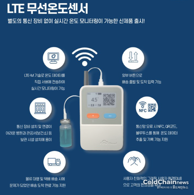 엠투클라우드 LTE 무선온도센서 